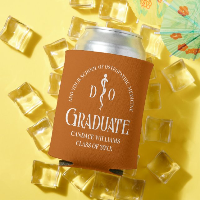 Orange Osteopathic Medical School Graduation Party Can Cooler (In Situ Summer)