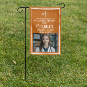 Orange Osteopathic Medical School Graduation Photo Garden Flag