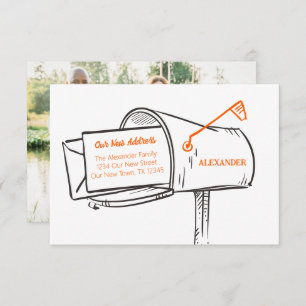 Orange Our New Address Mailbox Moving