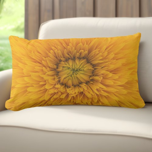 Orange Outdoor Lumbar Pillows Modern Floral Print