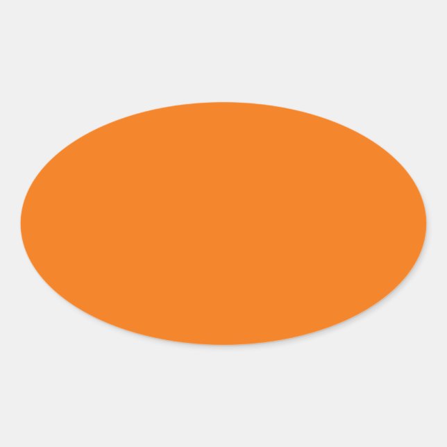 Orange  Oval Sticker (Front)
