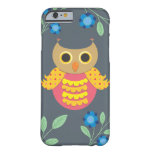 Orange Owl And Flowers Iphone 6/6s Case at Zazzle