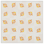 Orange Owl Illustration Pattern Fabric