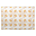 Orange Owl Illustration Pattern Placemat