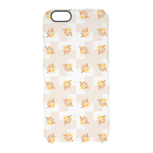 Orange Owl Illustration Pattern Clear iPhone 6/6S Case