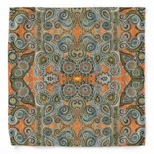 orange paisley bandanna