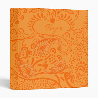 Orange Paisley Binder