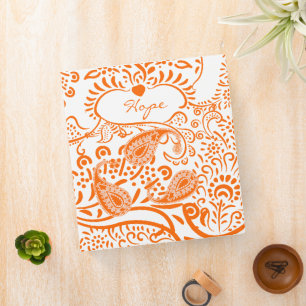 Orange Paisley Binder