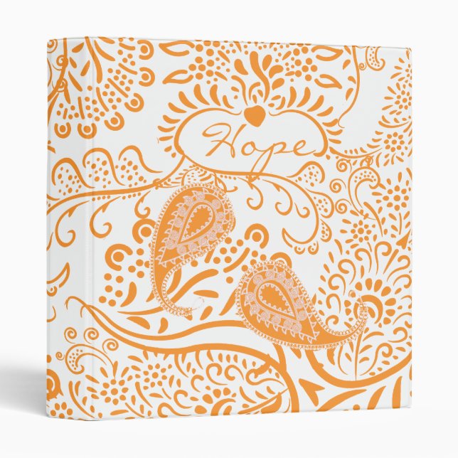 Orange Paisley Binder (Front/Spine)