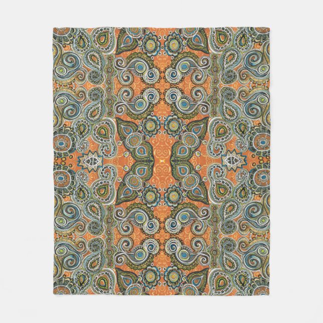 orange paisley blanket (Front)