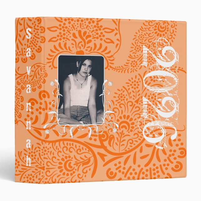 Orange Paisley Class of 2010 Binder (Front/Spine)
