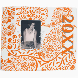 Orange Paisley Class of 2010 Binder