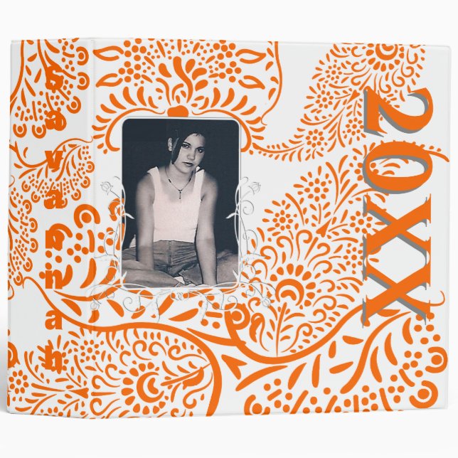 Orange Paisley Class of 2010 Binder (Front/Spine)