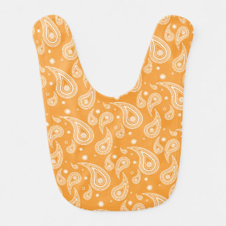 Orange Paisley Print Bib
