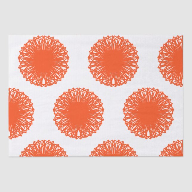 Orange Palette Sphere Graphics Abstract Art  Tissue Paper (Front)