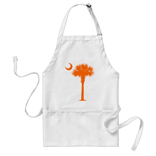 Orange Palmetto Adult Apron (Front)