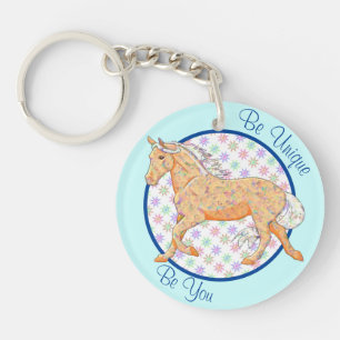 Orange Palomino (blue/purple) Keychain
