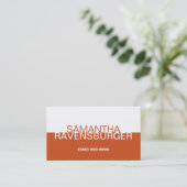 Orange Panel Business Card (Standing Front)