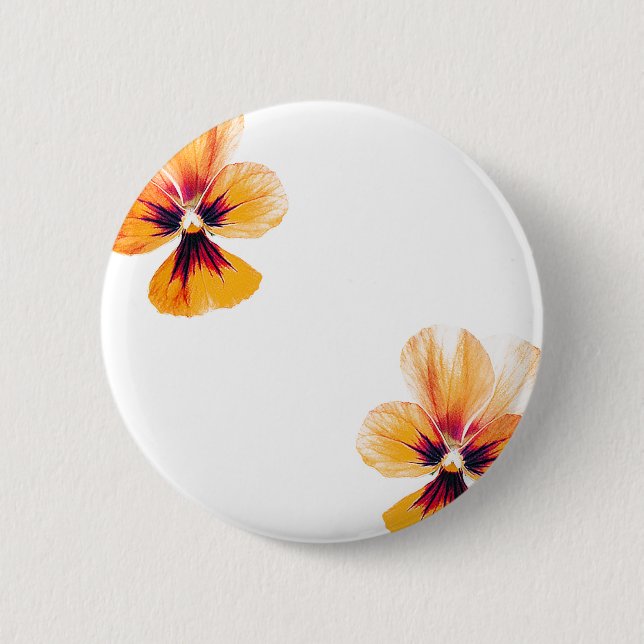 orange pansies button (Front)