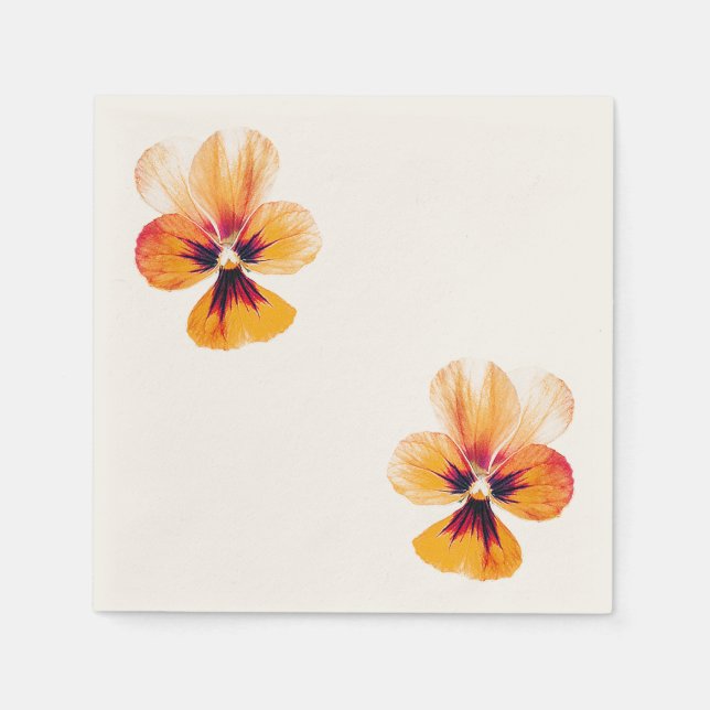 orange pansies napkins (Front)