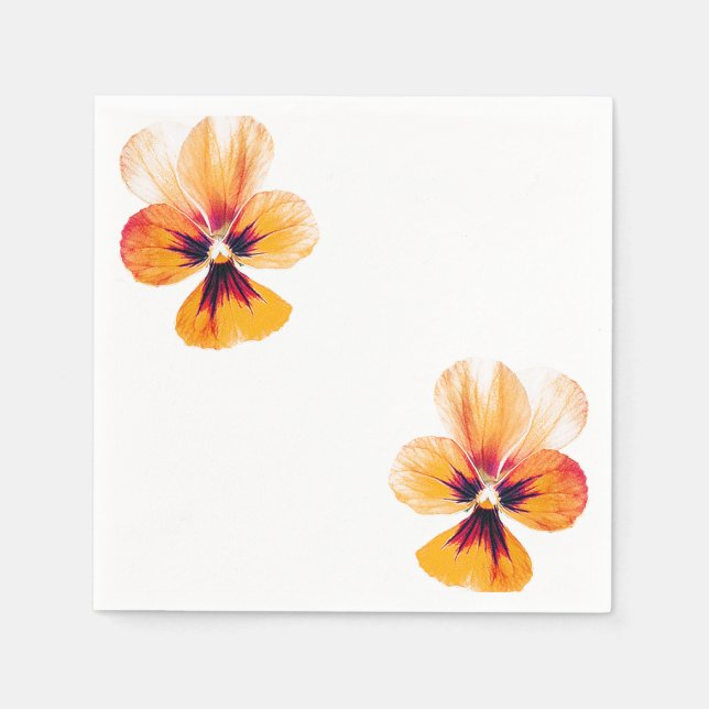 orange pansies napkins (Front)