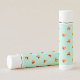Orange Pansy Pattern Lip Balm