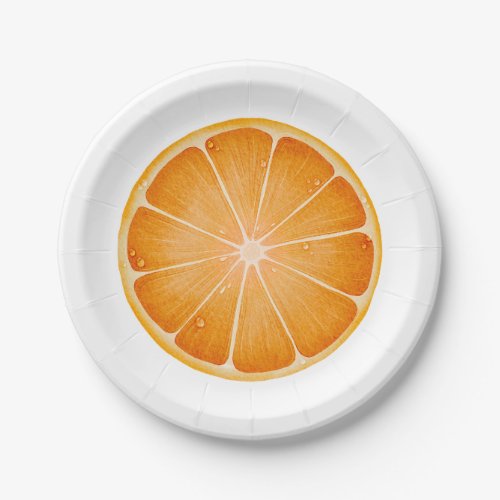 Orange Paper Plate