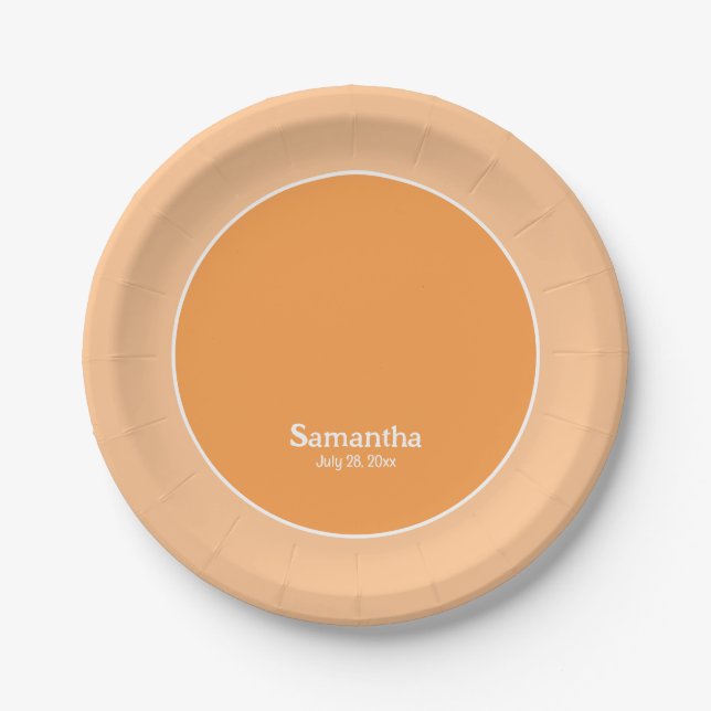 Orange Paper Plates (Front)
