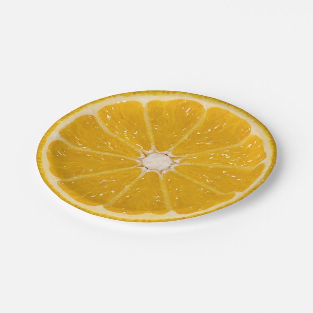 Orange Paper Plates (Angled)