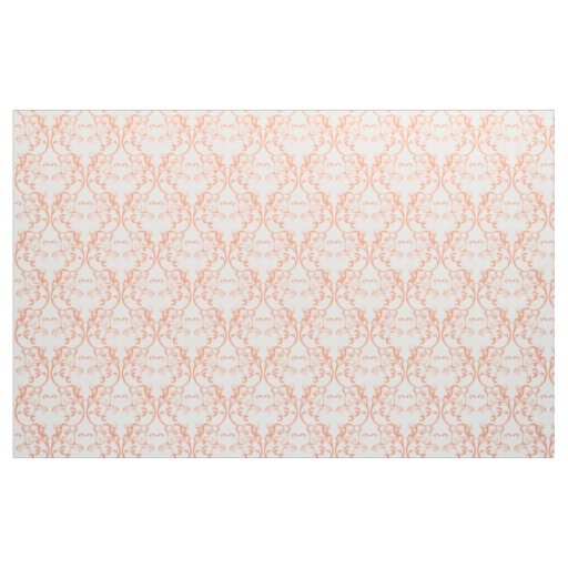 Orange Parisian Damask Pattern Fabric