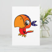 Orange parrot cartoon (Standing Front)