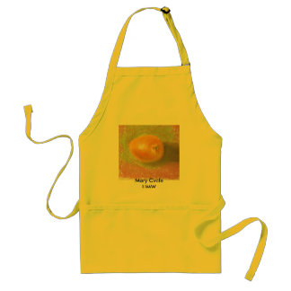 orange pastel, Mary Circle UMW apron