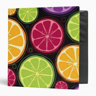 Orange pattern and background 3 ring binder