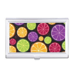 Orange pattern and background business card holder