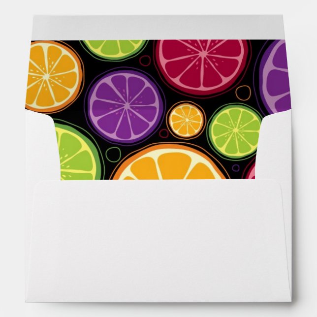 Orange pattern and background envelope (Back (Bottom))