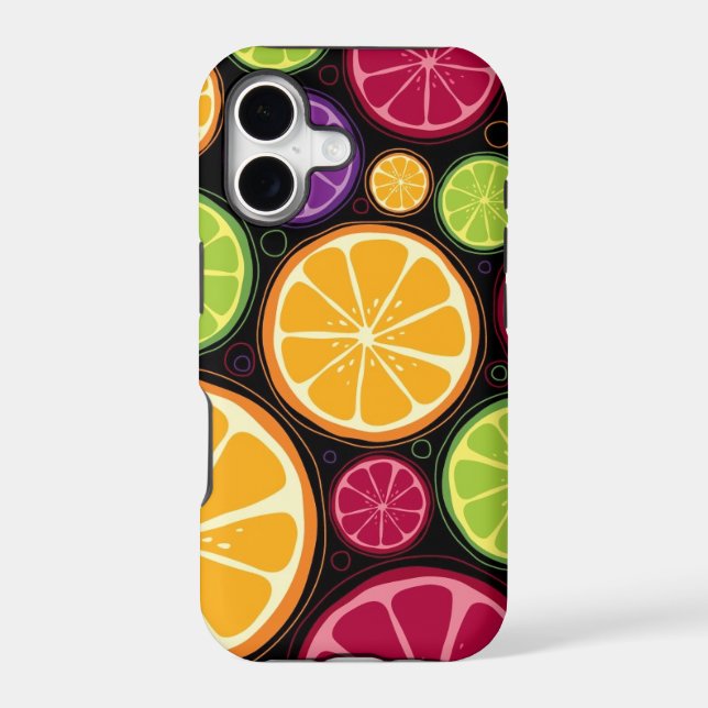 Orange pattern and background iphone case (Back)
