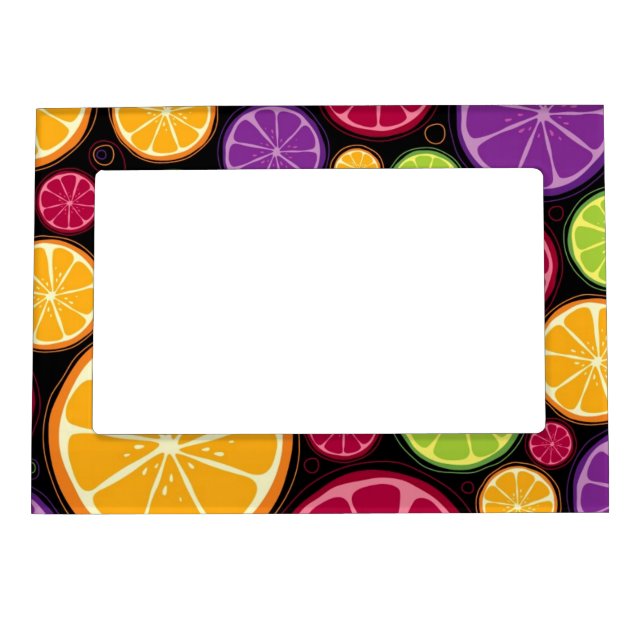 Orange pattern and background magnetic frame (Front)