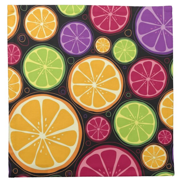 Orange pattern and background napkin (Front)