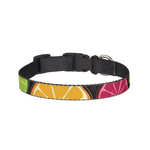 Orange pattern and background pet collar