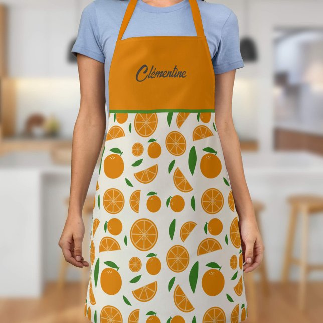 Orange Pattern Apron (Orange Pattern Apron)
