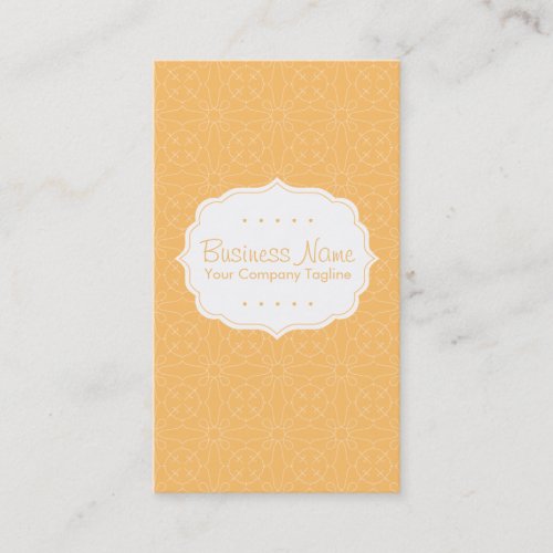 Orange Pattern Business Card