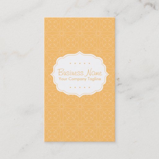 Customizable Orange Pattern Business Card