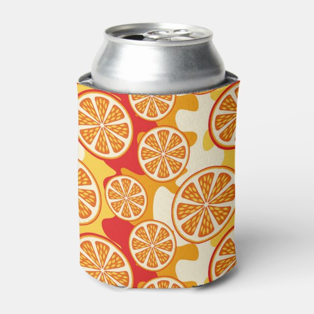 Orange pattern can cooler (Can Front)