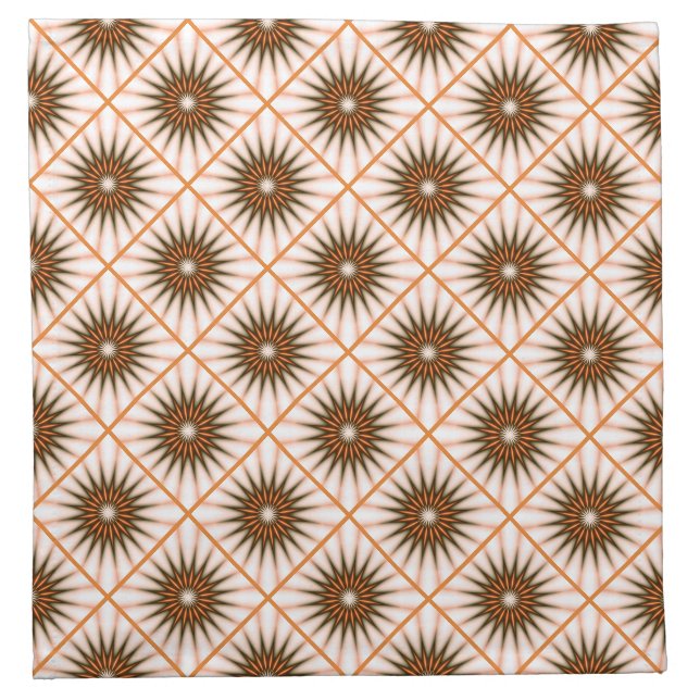 Orange Pattern Cloth Napkin (Front)