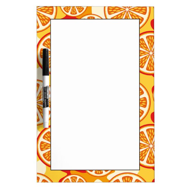 Orange pattern dry erase board (Front)