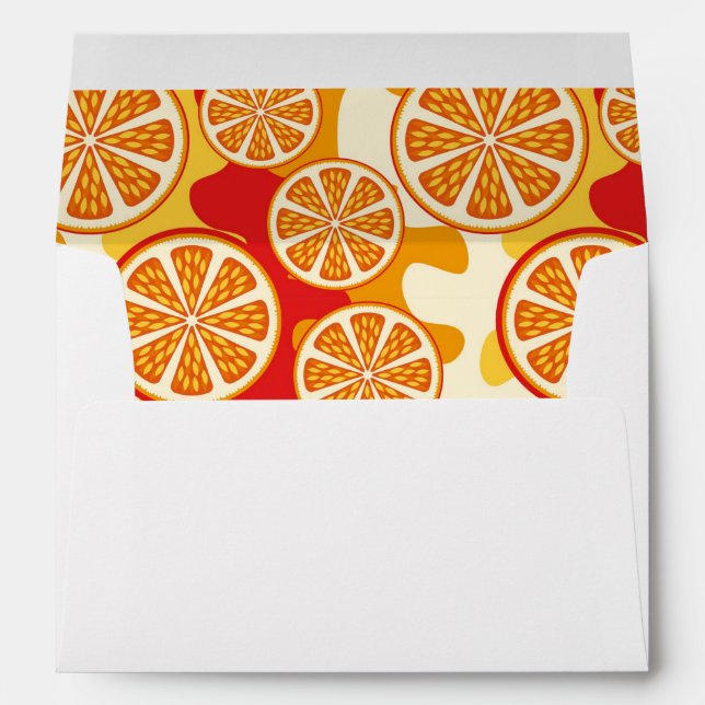 Orange pattern envelope (Back (Bottom))