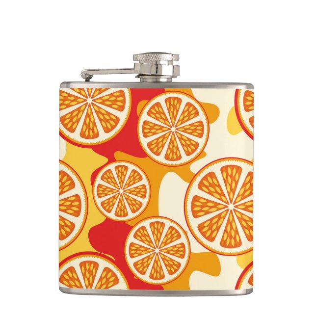 Orange pattern flask (Front)