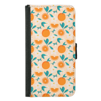 Orange Pattern | Fresh Citrus Design Samsung Galaxy S5 Wallet Case