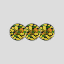 Orange Pattern Golf Ball Marker