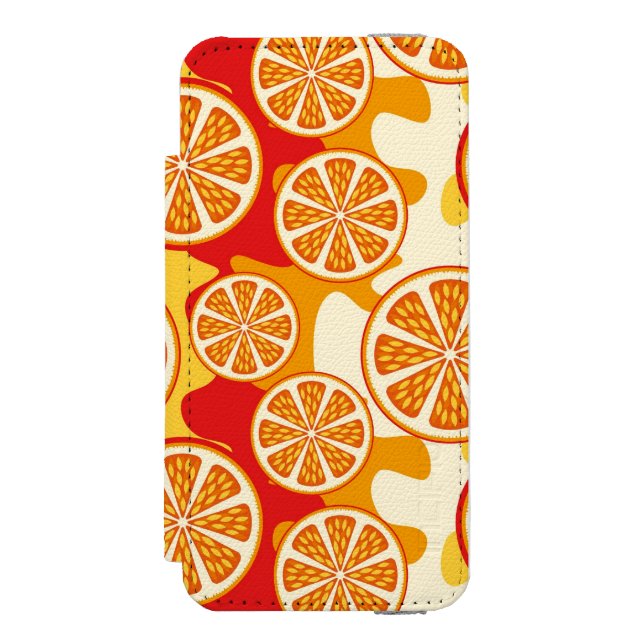 Orange pattern incipio iPhone wallet case (Folio Front)